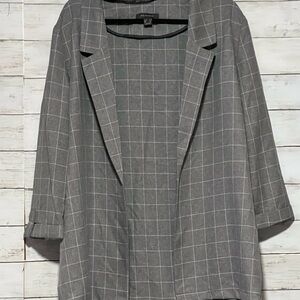 Primark Women's Gray Plaid Blazer